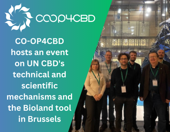 Featured image for CO-OP4CBD hosts an event on UN CBD's technical and scientific mechanisms and the Bioland tool in Brussels