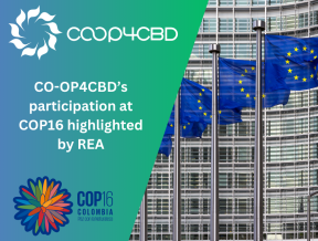 Featured image for CO-OP4CBD’s participation at COP16 highlighted in an article by the Research Executive Agency of the EU